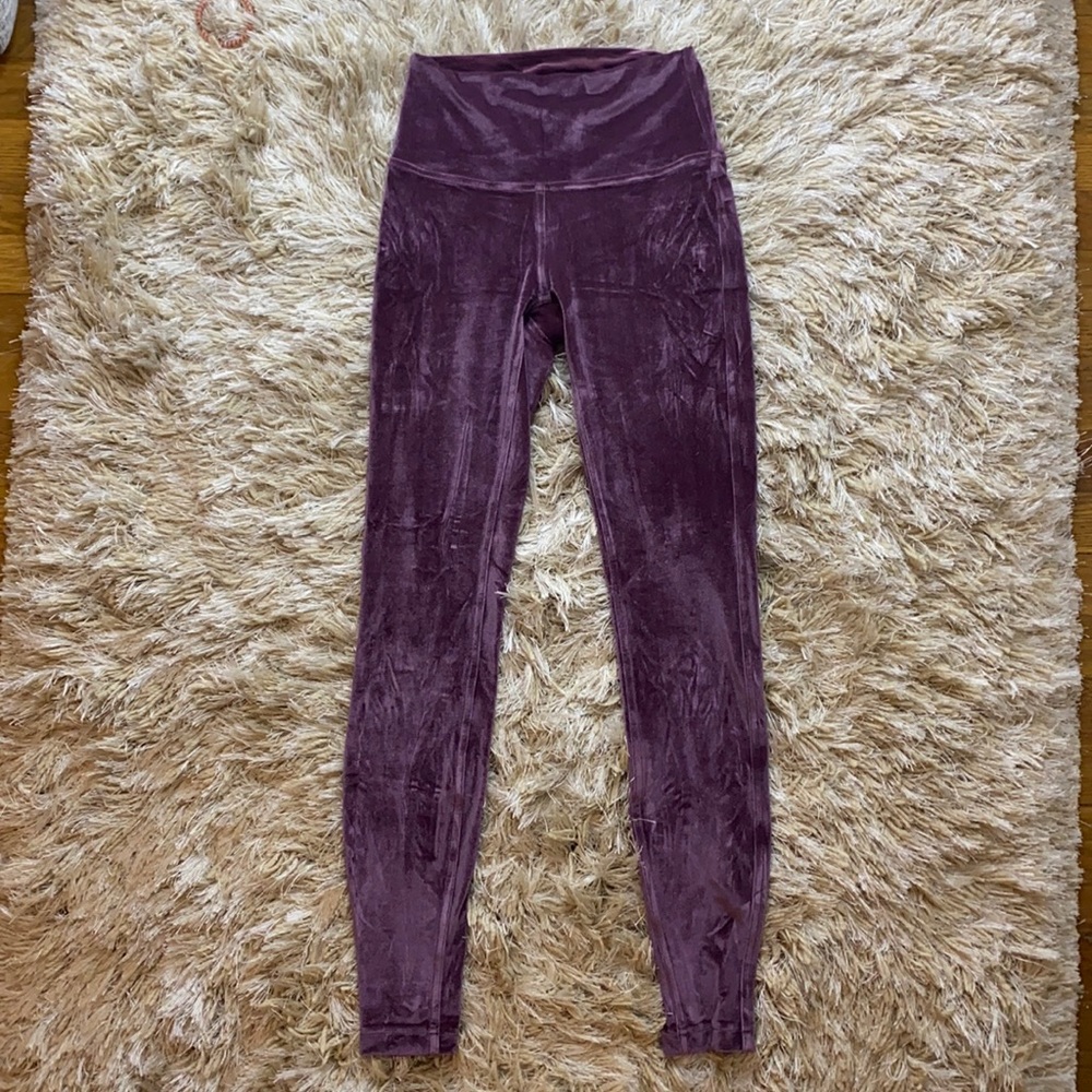 Velour lululemon leggings